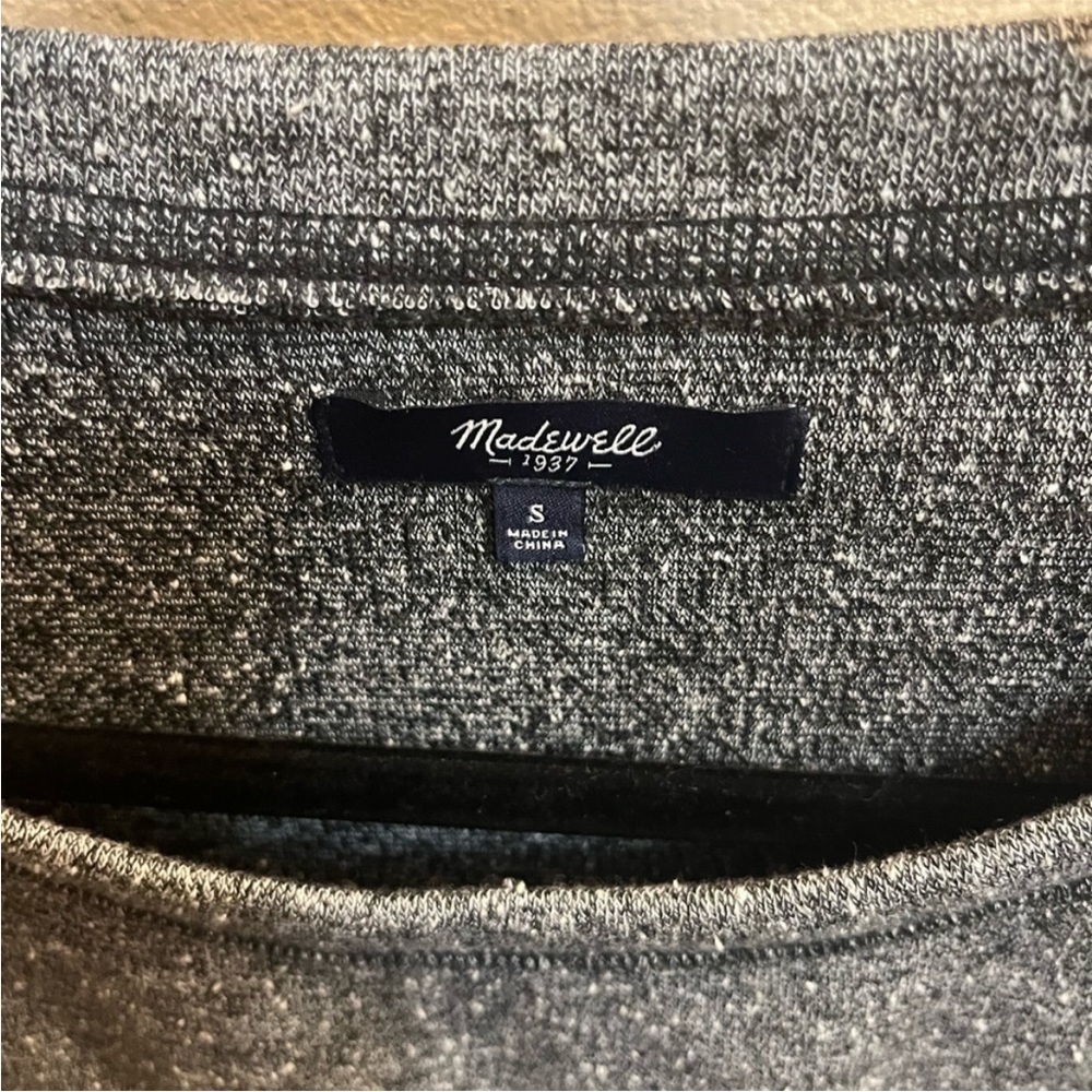 MADEWELL Panorama SZ S Marled Gray Tunic Dress Pockets Travel Blokecore - Picture 9 of 14
